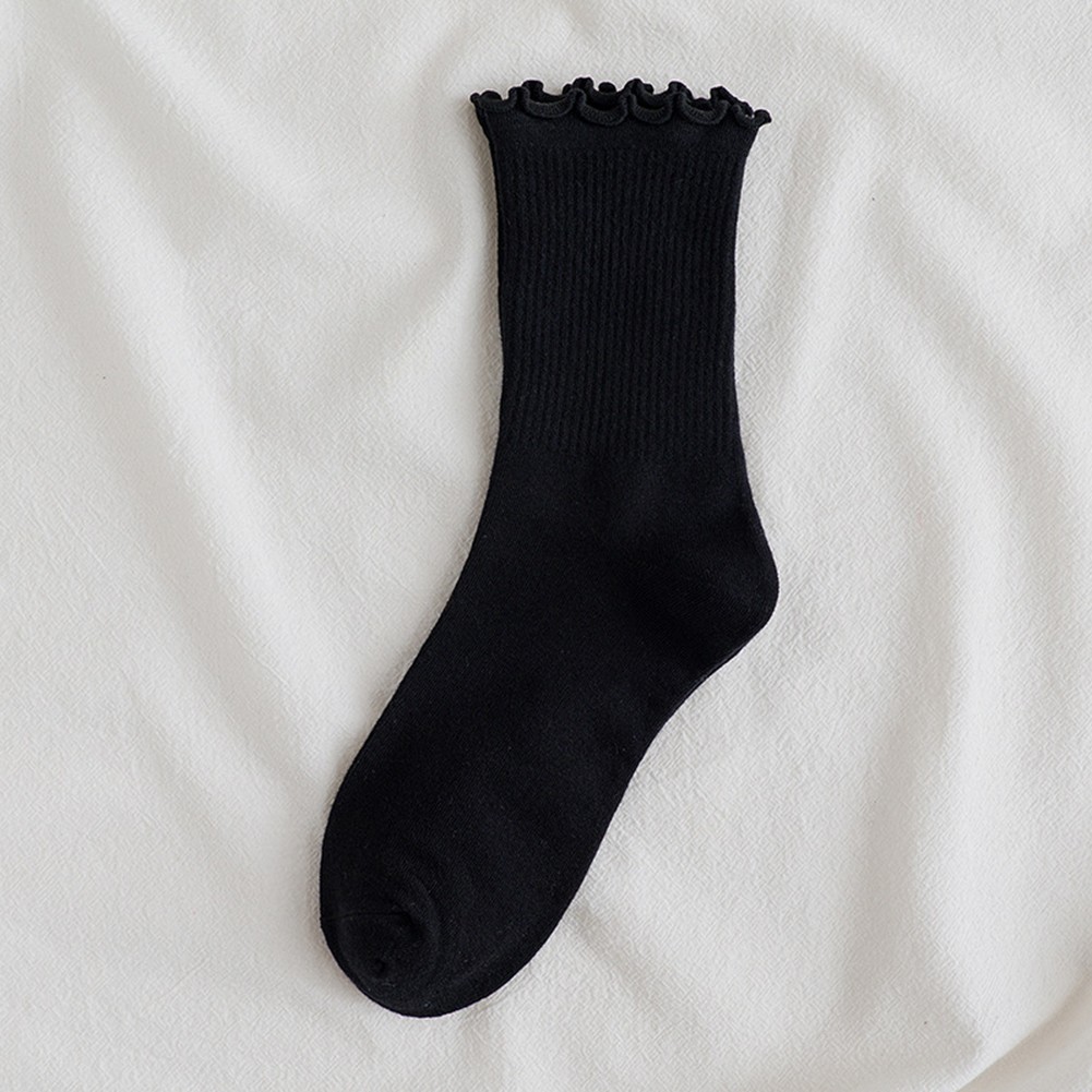 Calcetines de media altura calcetines ondulados de encaje diseño de dedo del pie sin costuras estera de algodón suave - Imagen 15 de 15