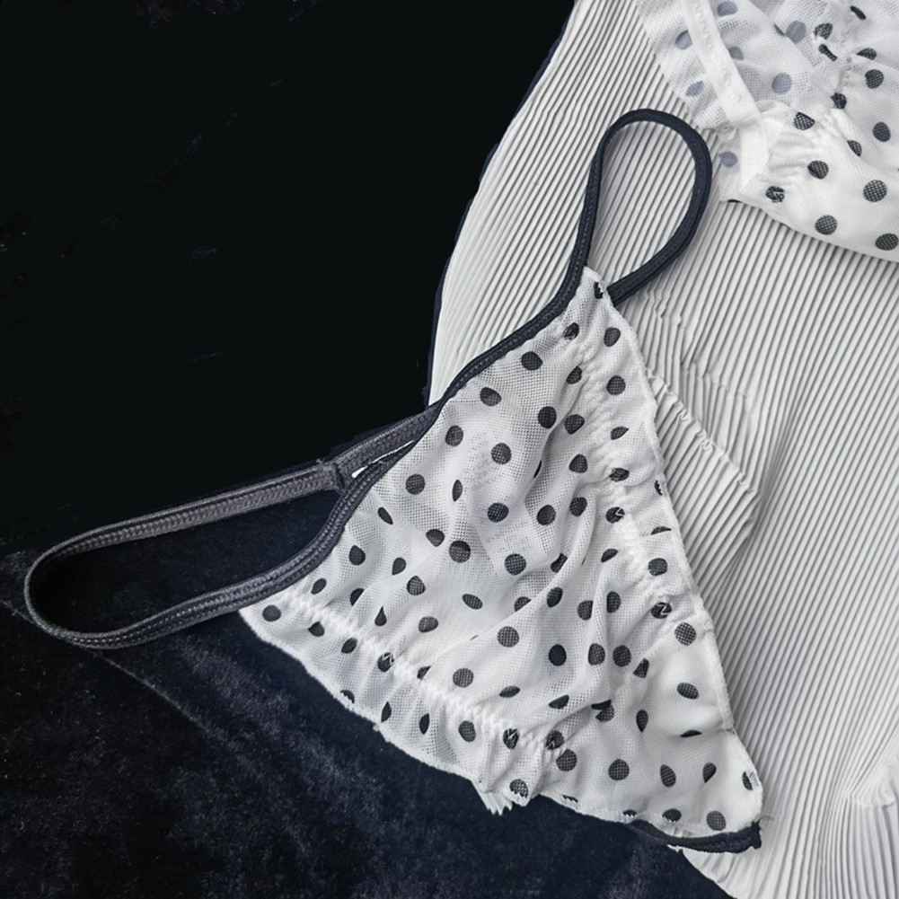 Lace Thong Mesh Panties for Women in Polka Dot Design Available in 3 Sizes - Picture 6 of 7