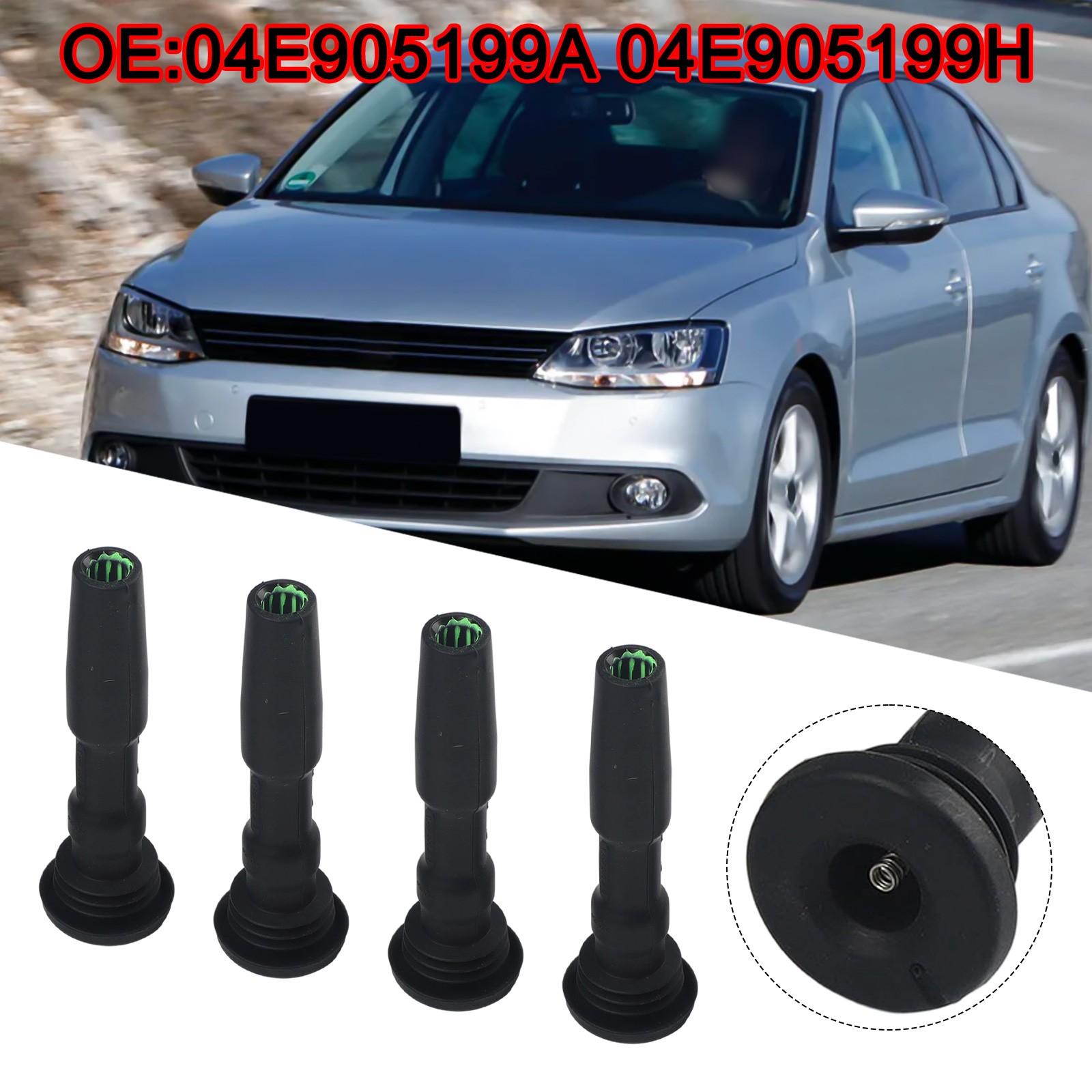 High Voltage Ignition Coil Sheath for Golf Reliable Replacement 04E905199A - Picture 3 of 24