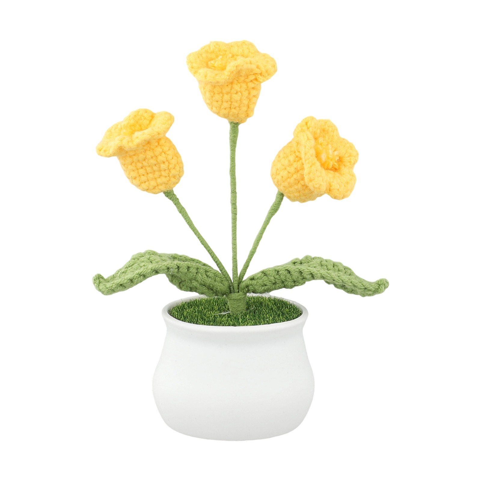 Handcrafted Wool Lily of the Valley Pot for Longlasting Home Decoration