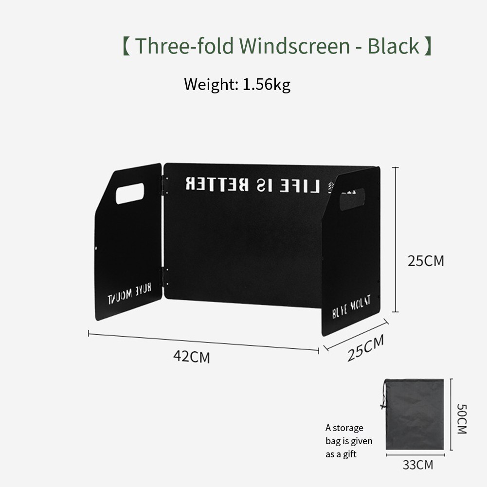 thumbnail image 2 of Wind Shield For Camping Stove HIKEMAN Camping Stove Windshield - Outdoor Folding Gas Stove Windshield Stove Windscreen 2 of 10
