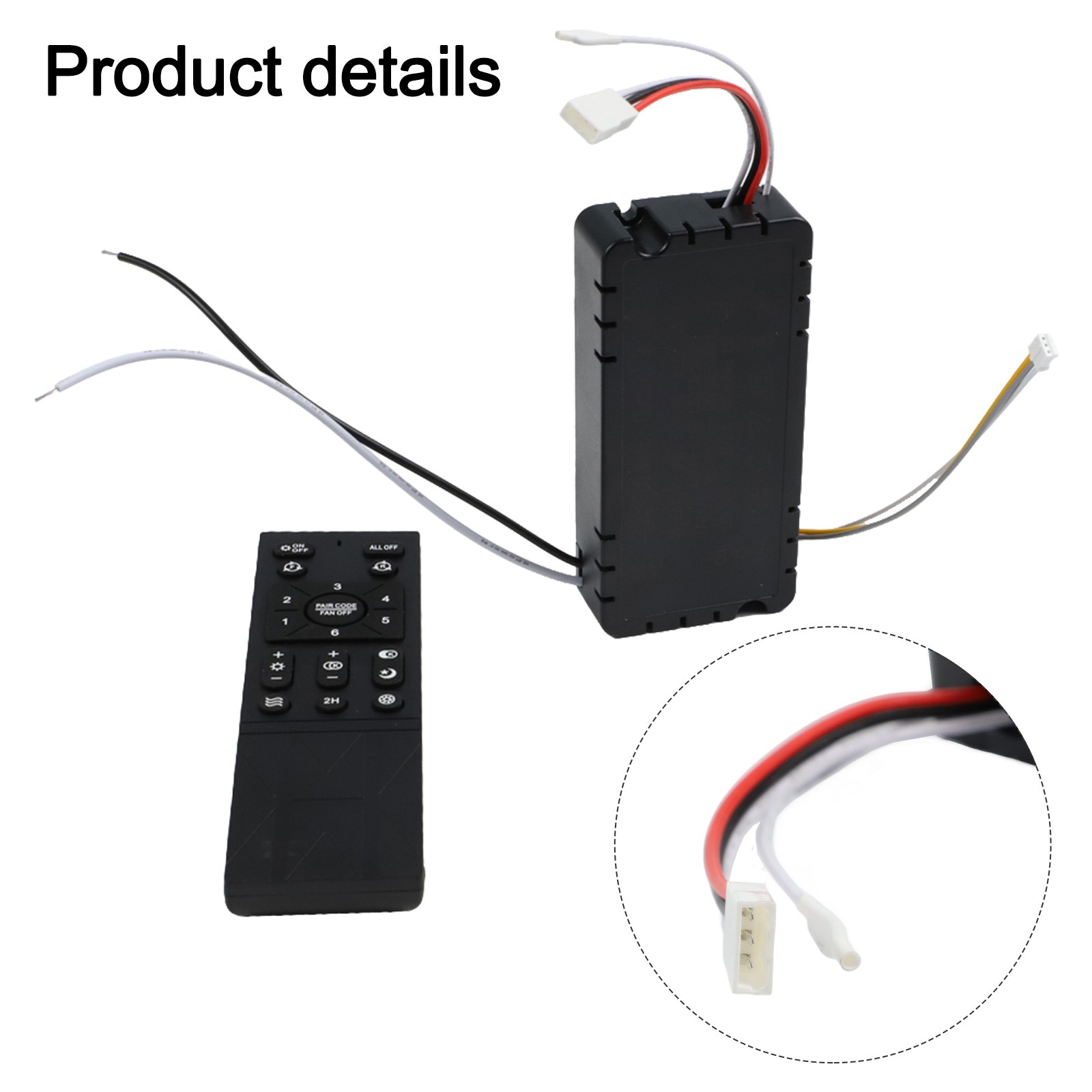 Remote Control for Ceiling Fan Light 6 Speed Settings Battery Monitoring