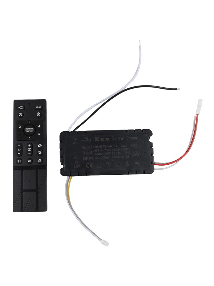 Remote Control for Ceiling Fan Light 6 Speed Settings Battery Monitoring