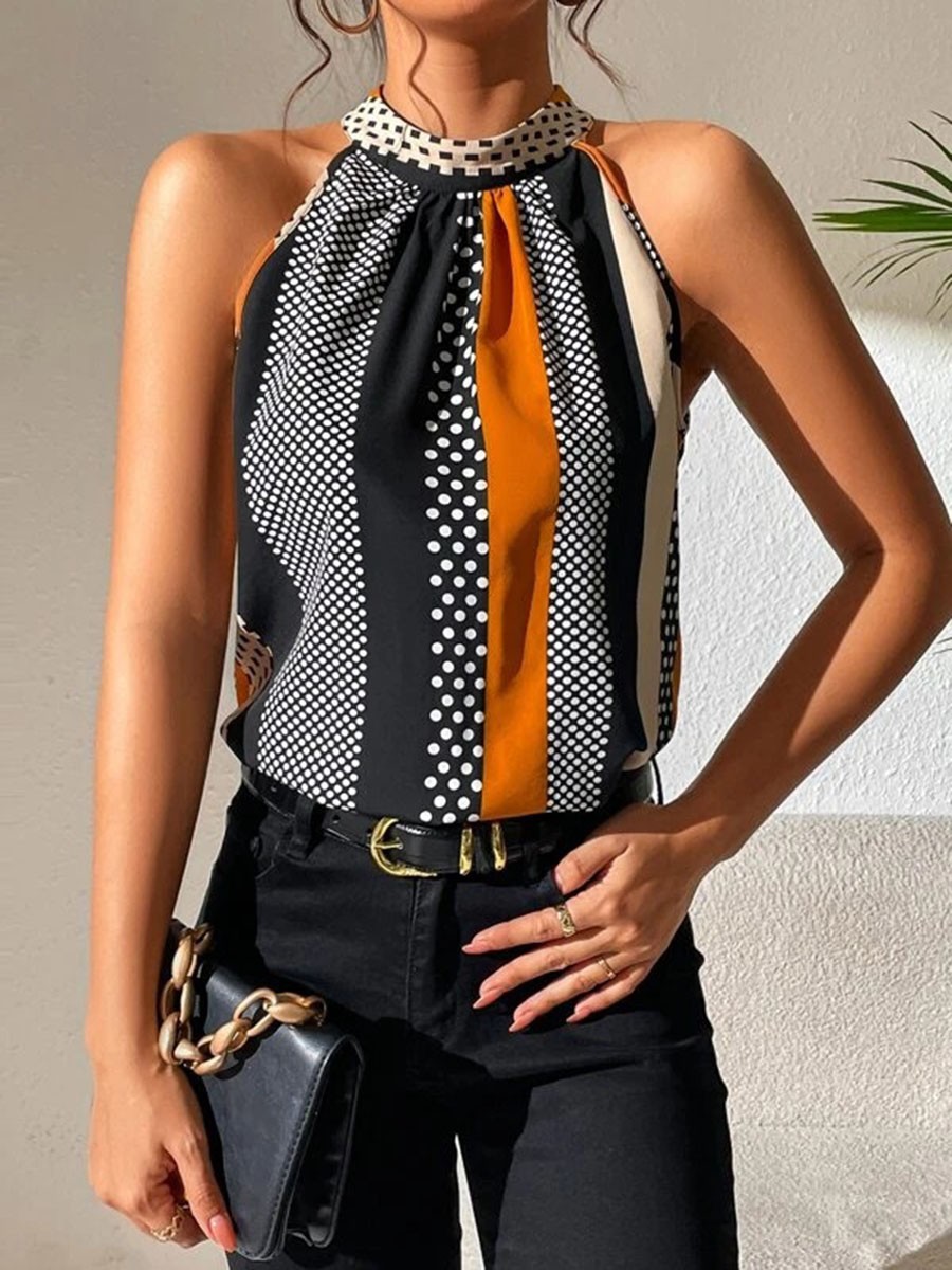 Women's Vest with Striped and Polka Dot Patterns for Casual Spring Fashion - Picture 37 of 84