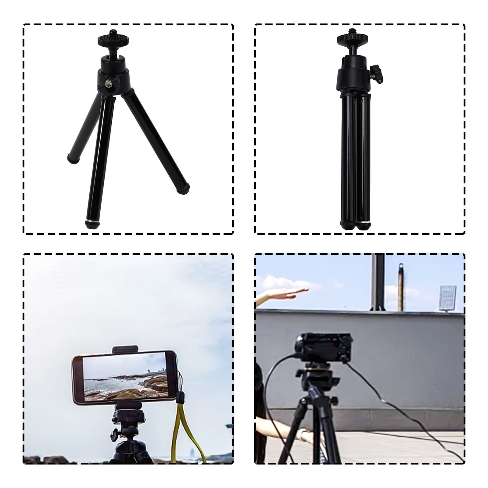 Mini Tripod Stand Lightweight Adjustable Ideal for Projectors and Cameras - Picture 34 of 35