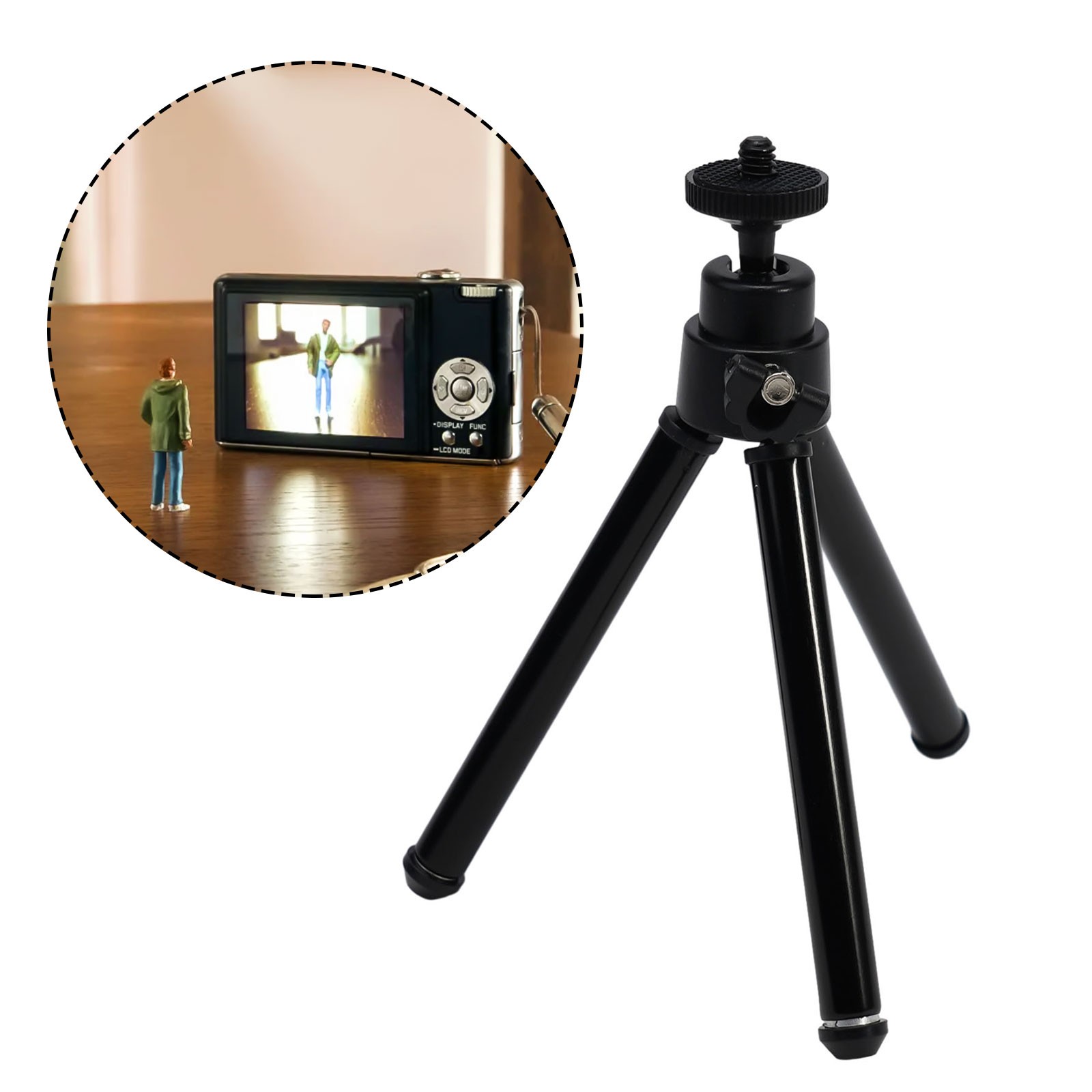 Mini Tripod Stand Lightweight Adjustable Ideal for Projectors and Cameras - Picture 32 of 35