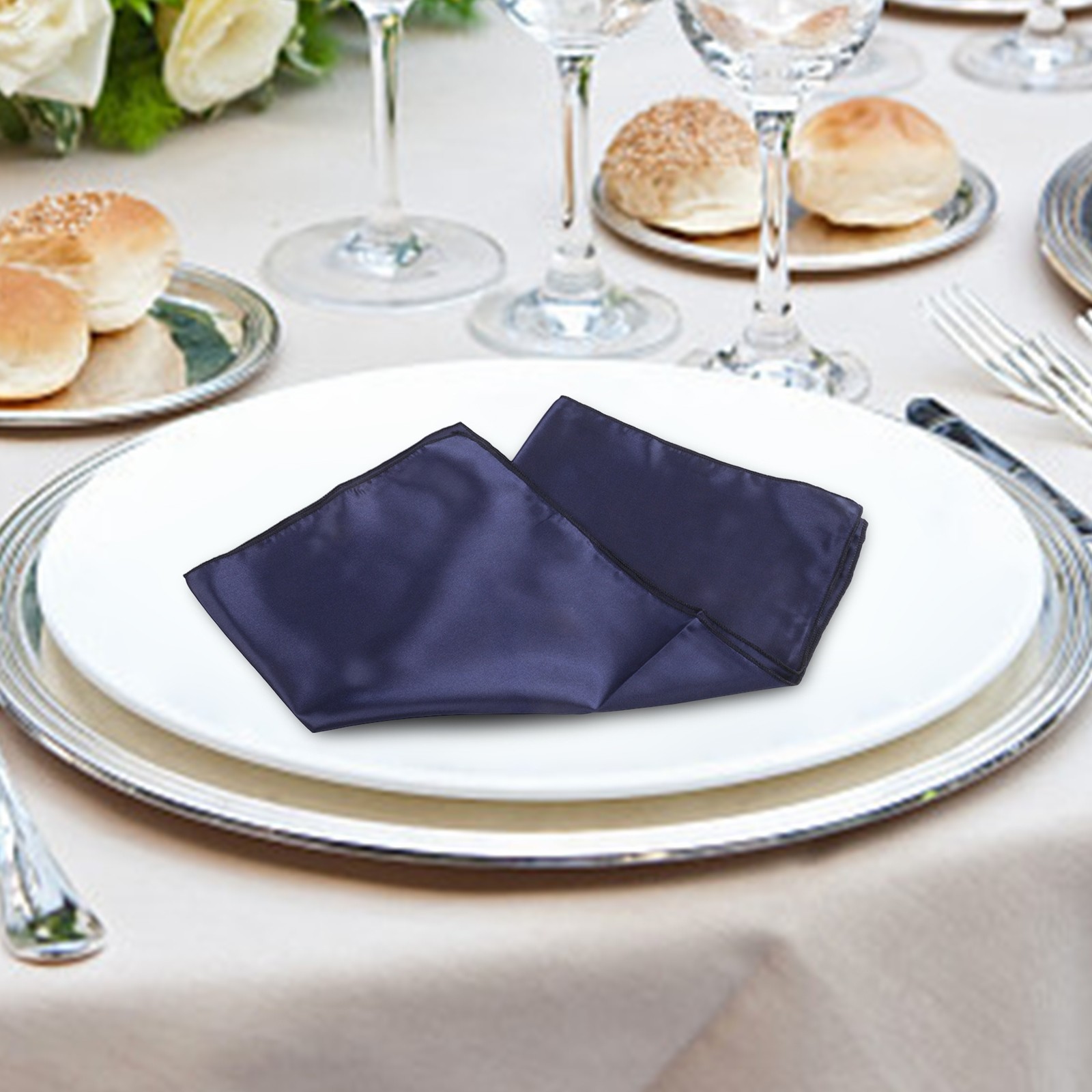 Brand New Cloth Napkins Napkins 12 Pieces Easy To Fold Into Elaborate Polyester - Picture 11 of 30