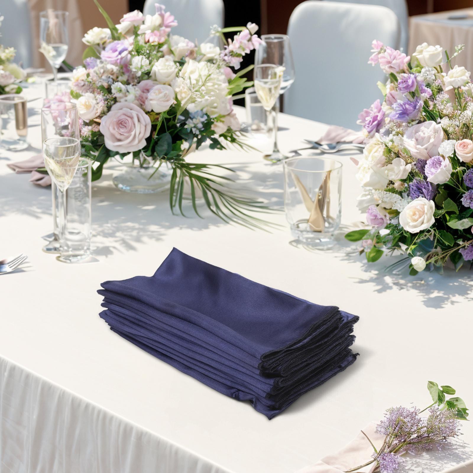 Brand New Cloth Napkins Napkins 12 Pieces Easy To Fold Into Elaborate Polyester - Picture 7 of 30