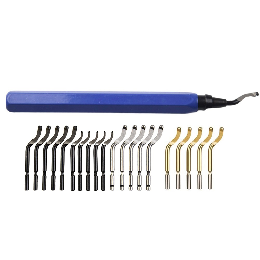 11-teiliges Premium Entgratwerkzeug-Set, Mit Ergonomischem Griff & Scharfen Klingen, Für Metall, Holz, Kunststoff