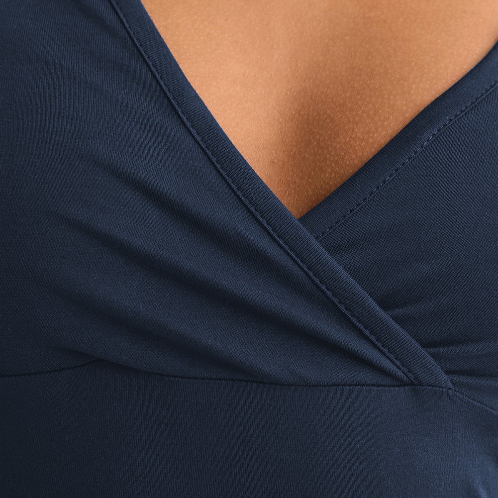 Form-fitting T-shirt Deep V-neck T-shirt Casual Dates Breathable Material - Picture 23 of 72