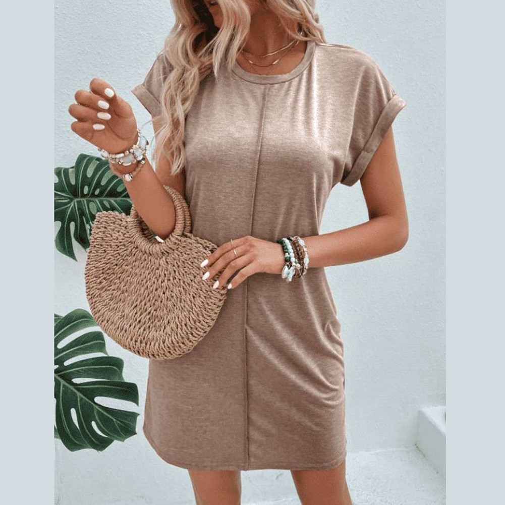 Simple and Casual T Shirt Dress for Women in Solid Colors for Effortless Style - Picture 20 of 72