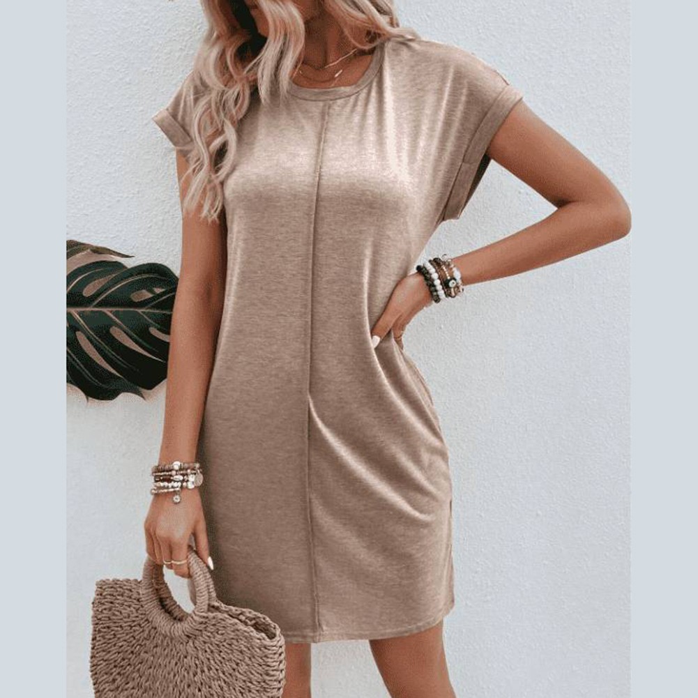 Simple and Casual T Shirt Dress for Women in Solid Colors for Effortless Style - Picture 23 of 72