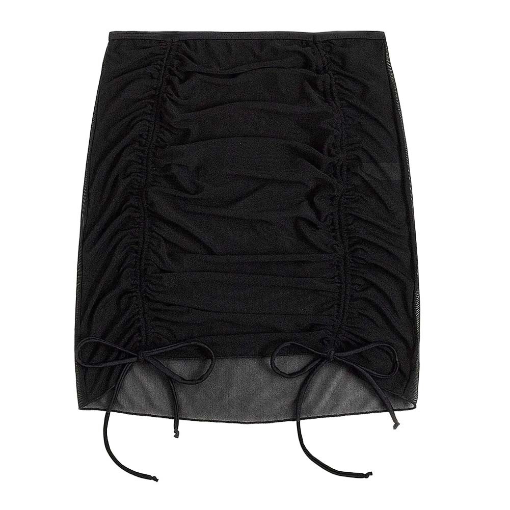 Appealing Women's Side Tie Up Swimwear with See Through Pareo for Beach Days - Picture 9 of 12