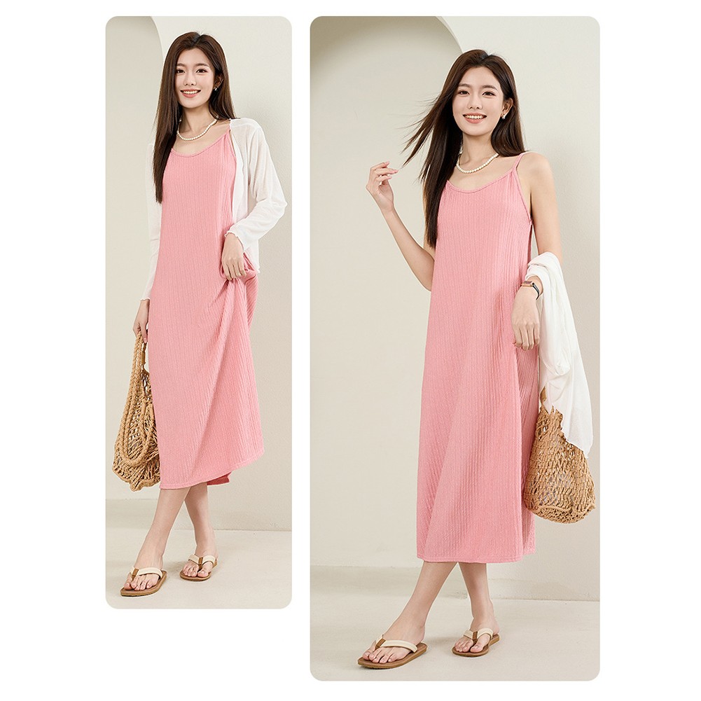 New Womens Suspenders Dress Fashion Pleated Long Skirt for All Seasons - Picture 8 of 12