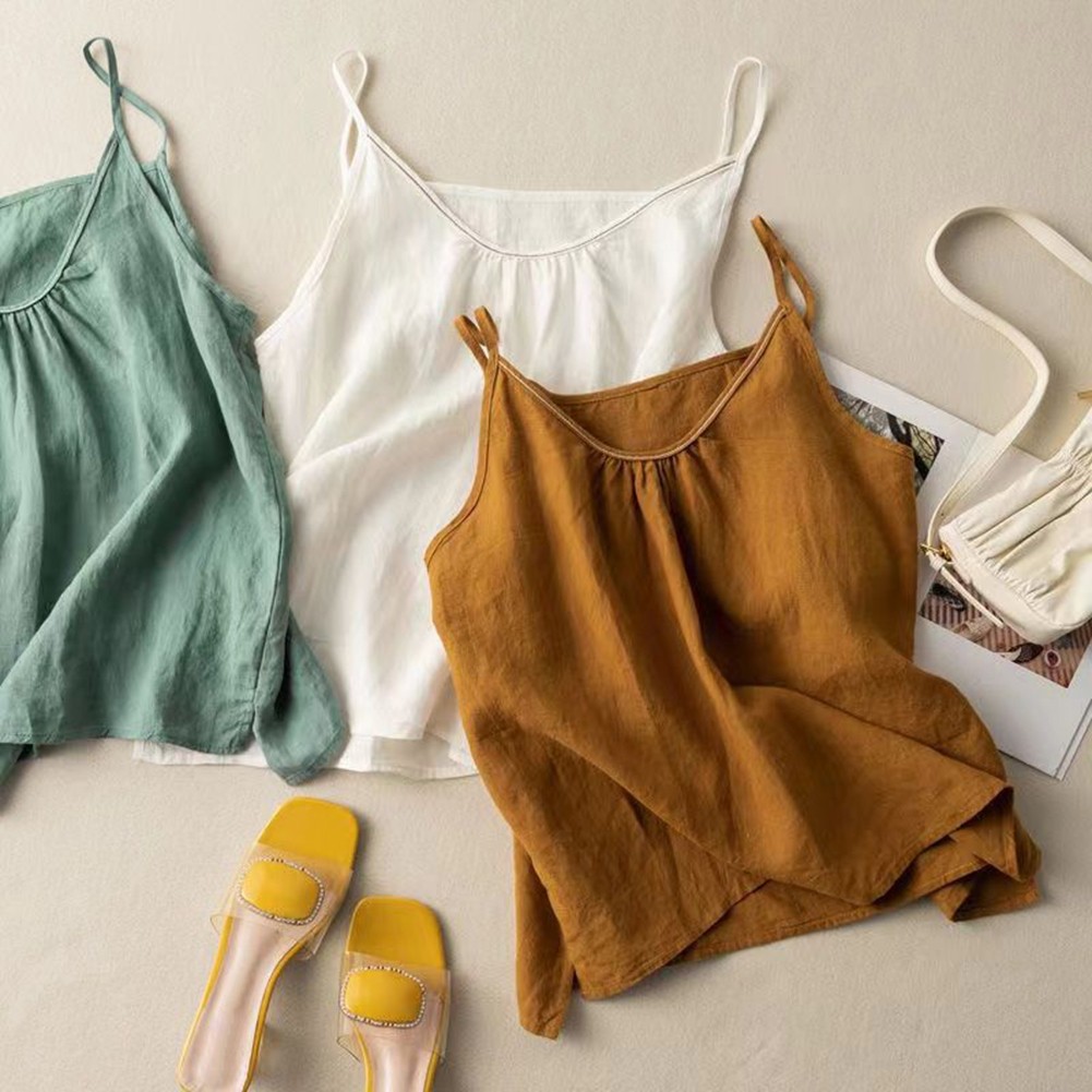 Women Sleeveless Vest Top for Summer in Solid Colors for Everyday and Vacation - Zdjęcie 16 z 32