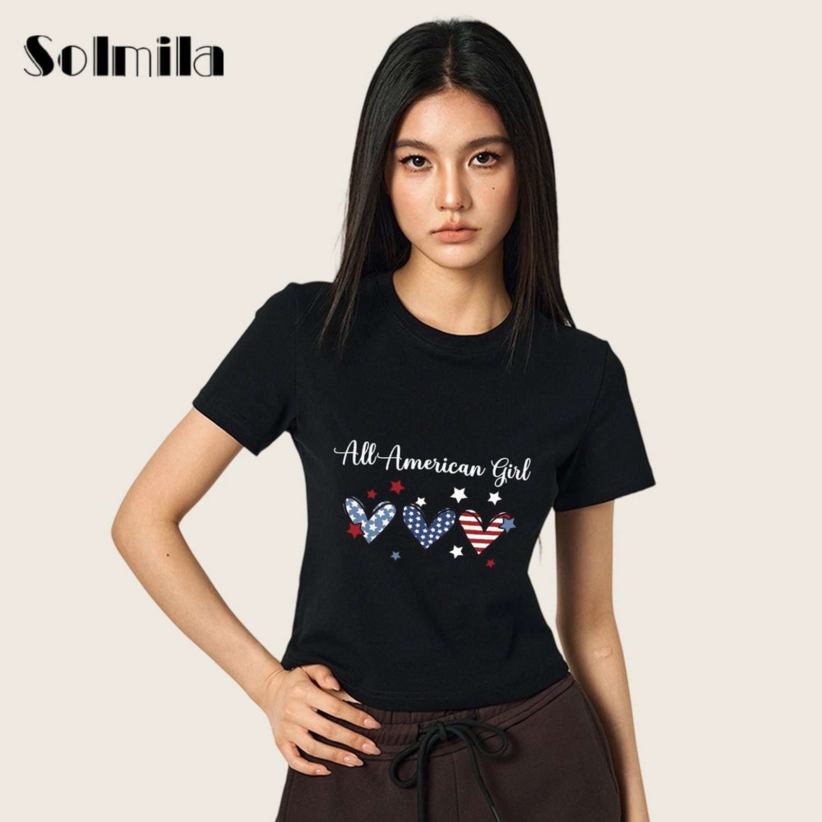 Short Sleeve Tops Fashion Basic Tops Spring Fashion Medium Stretch Fabric