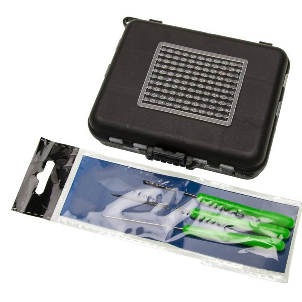 Caja de aparejos ganchos y pivotes giratorios negro mate componentes esenciales de pesca - Imagen 27 de 28