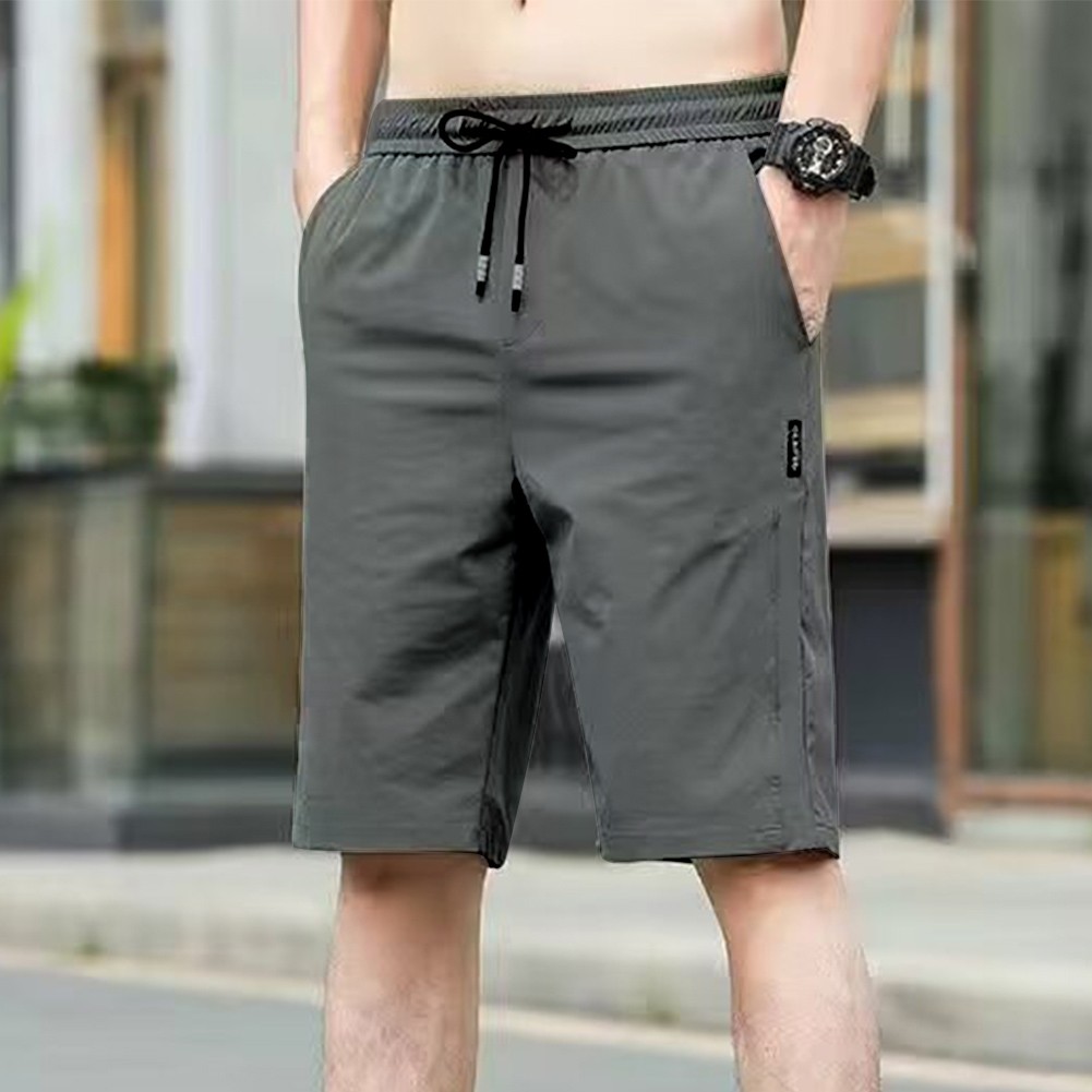 Summer Ready Men's Lightweight Solid Color Straight Shorts with Elastic - Picture 19 of 22