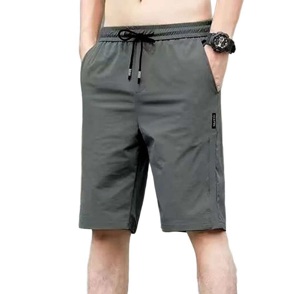 Summer Ready Men's Lightweight Solid Color Straight Shorts with Elastic - Picture 20 of 22