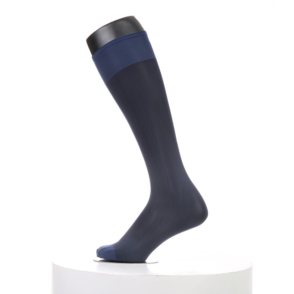 Pour vêtements d'affaires hommes rayures robe chaussettes bas tube transparent - Picture 17 of 62