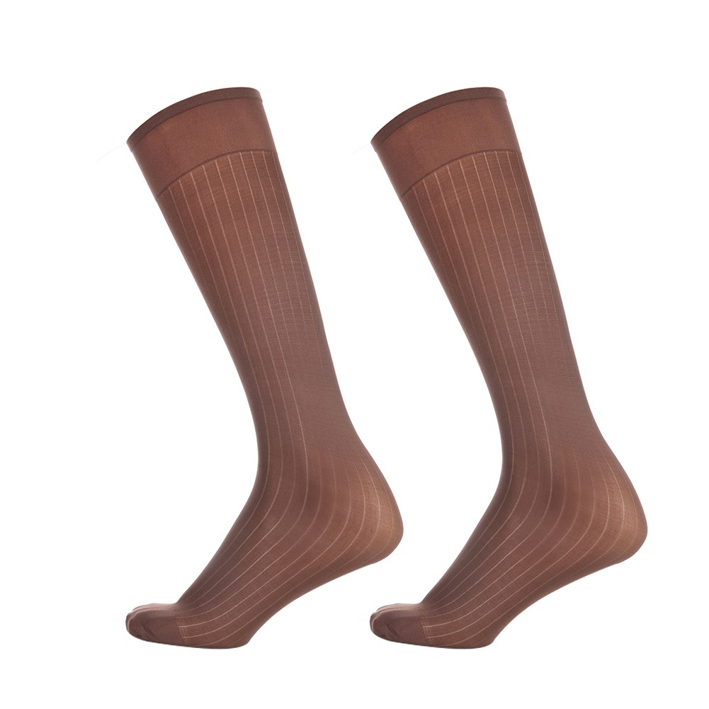 Pour vêtements d'affaires hommes rayures robe chaussettes bas tube transparent - Picture 36 of 62