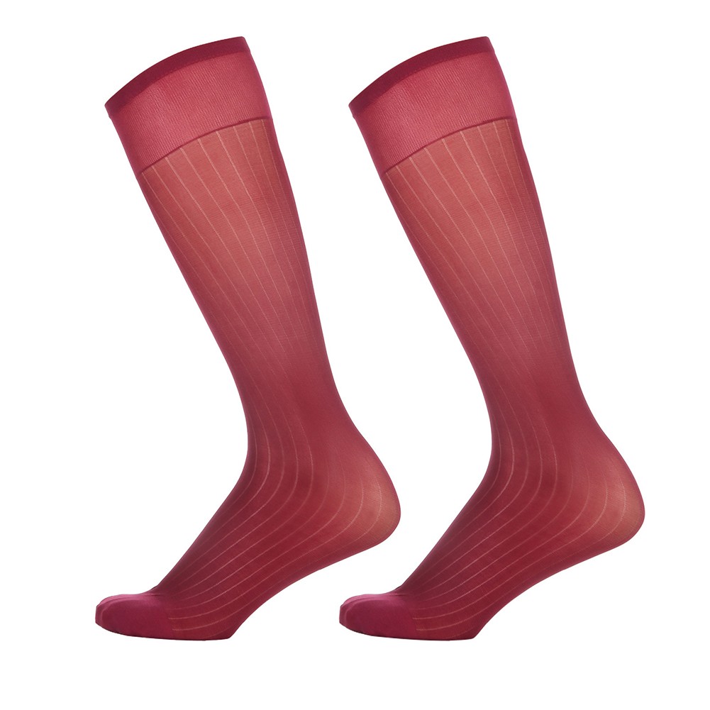 Pour vêtements d'affaires hommes rayures robe chaussettes bas tube transparent - Picture 43 of 62