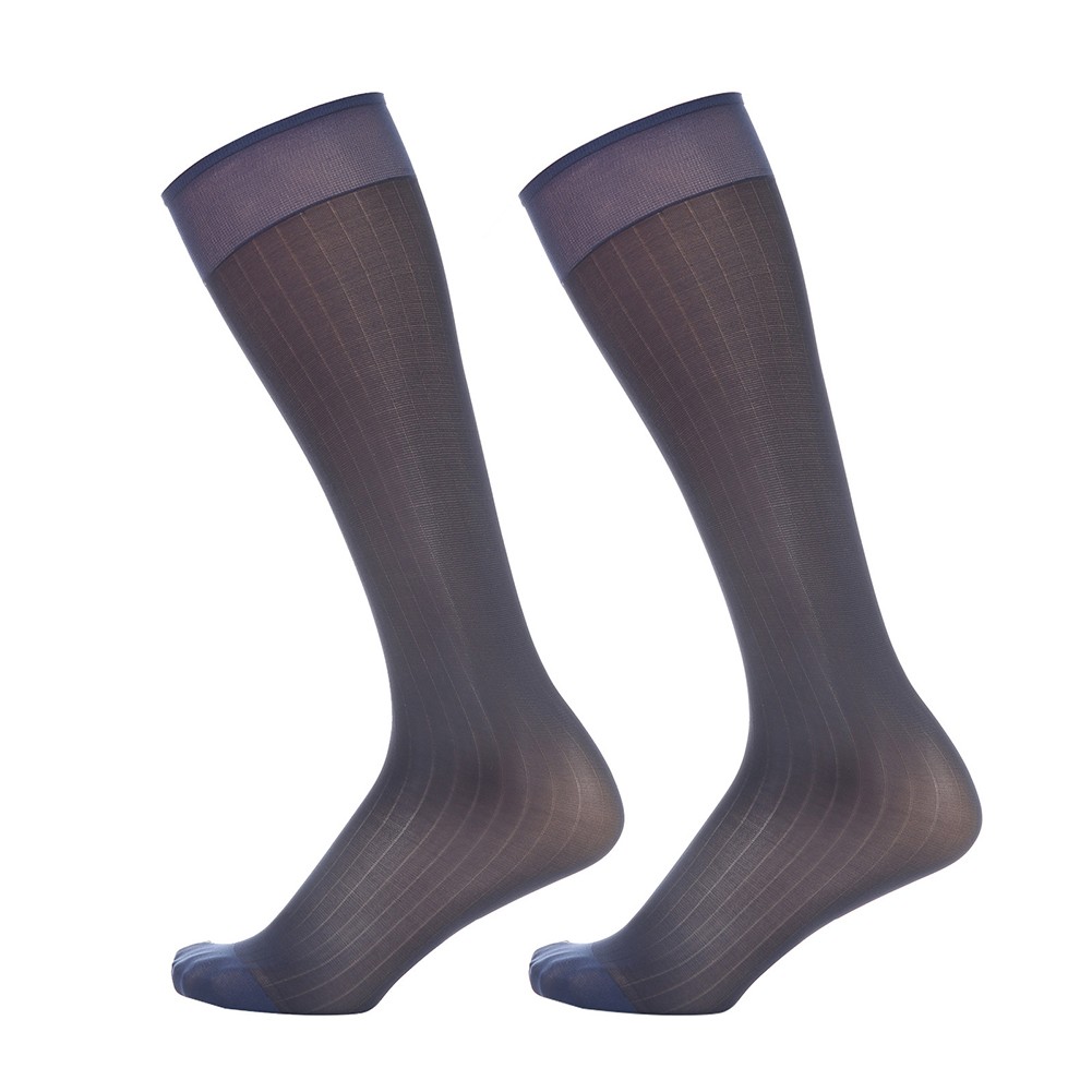 Pour vêtements d'affaires hommes rayures robe chaussettes bas tube transparent - Picture 20 of 62