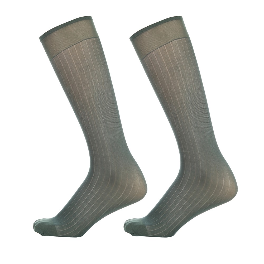 Pour vêtements d'affaires hommes rayures robe chaussettes bas tube transparent - Picture 49 of 62
