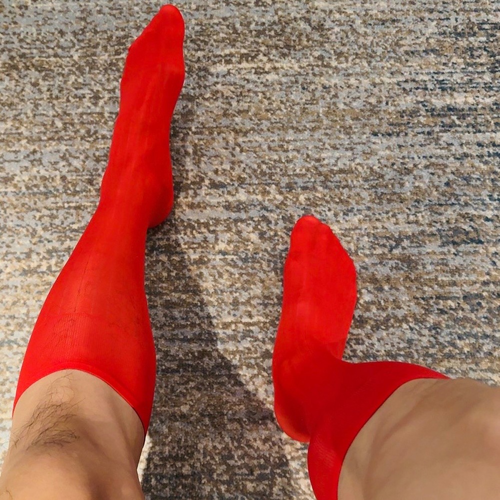 Pour vêtements d'affaires hommes rayures robe chaussettes bas tube transparent - Picture 53 of 62