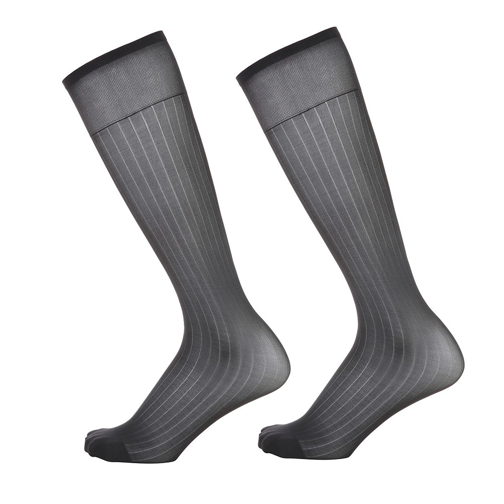 Pour vêtements d'affaires hommes rayures robe chaussettes bas tube transparent - Picture 15 of 62