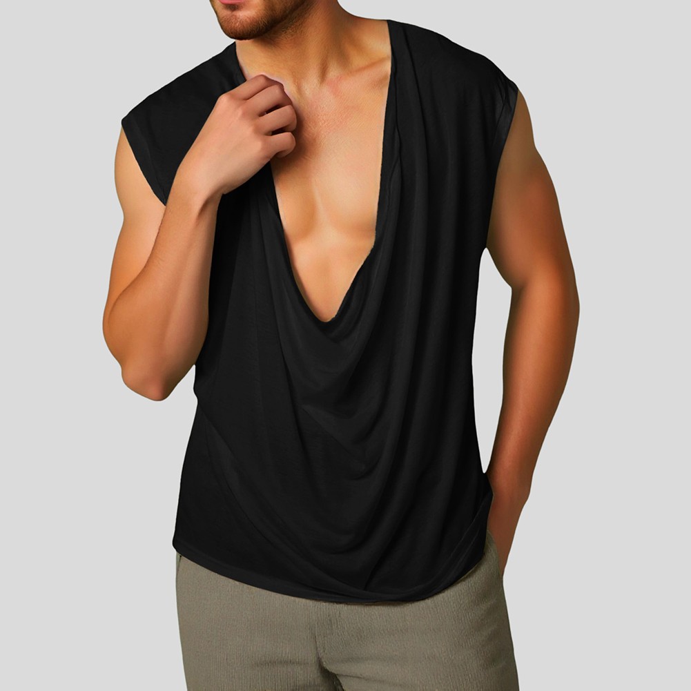 Men Vest Casual Sportswear Brand New Condition Loose Fit Solid Color Design - Picture 13 of 24