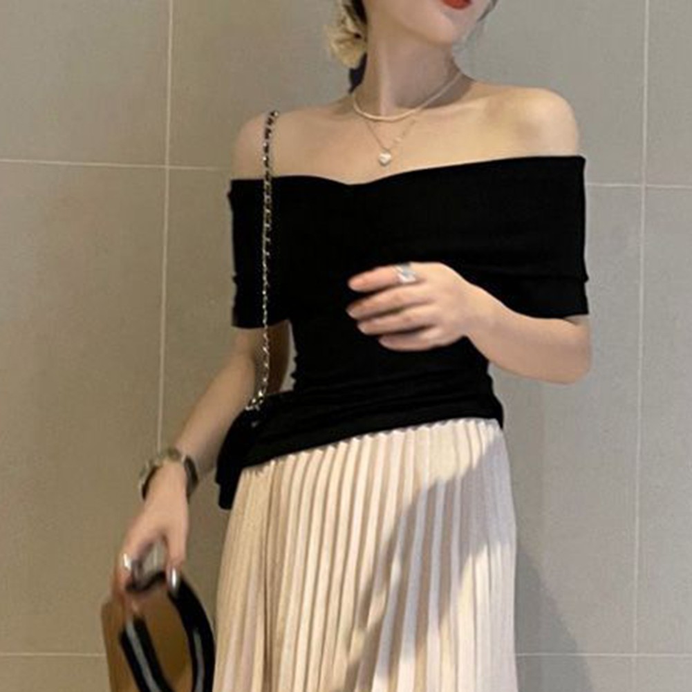 Womens 2025 Summer Solid Color Short T Shirt for Vacation and Daily Activities - Picture 38 of 46