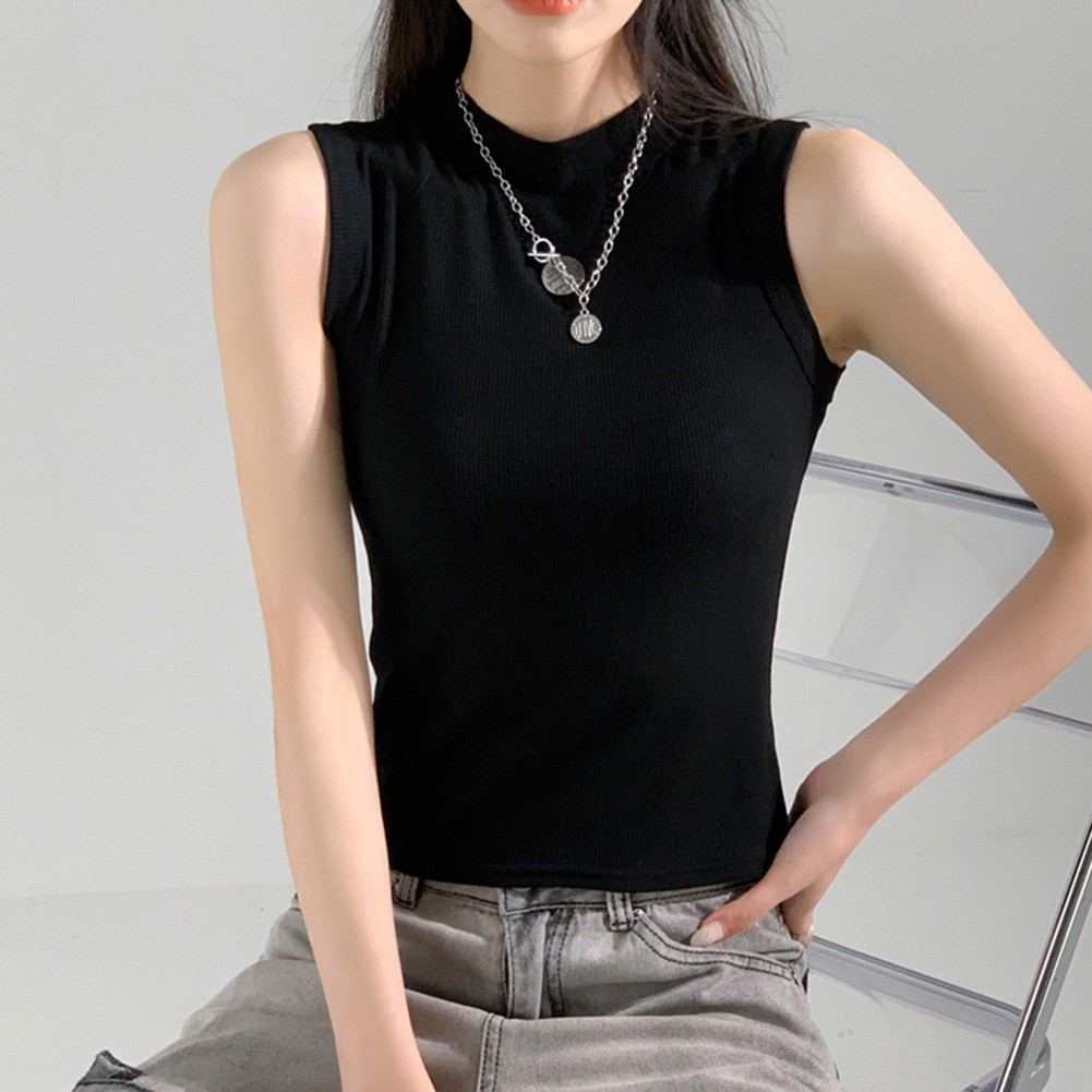Women Summer Casual Vests with Slim Fit Design in Solid Colors for Daily Wear - Picture 16 of 42