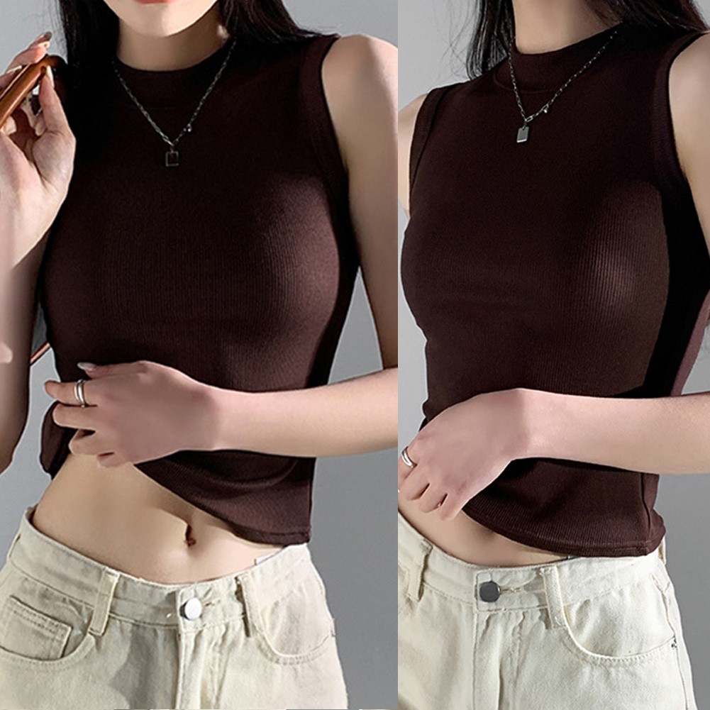 Women Summer Casual Vests with Slim Fit Design in Solid Colors for Daily Wear - Picture 38 of 42