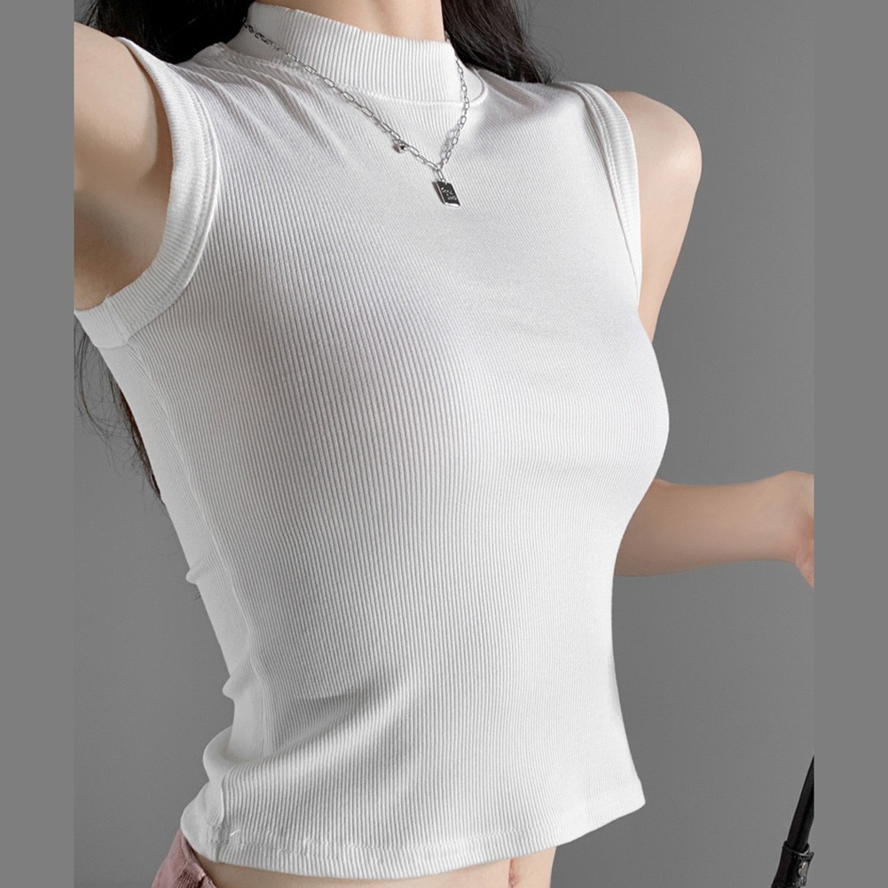 Women Summer Casual Vests with Slim Fit Design in Solid Colors for Daily Wear - Picture 20 of 42