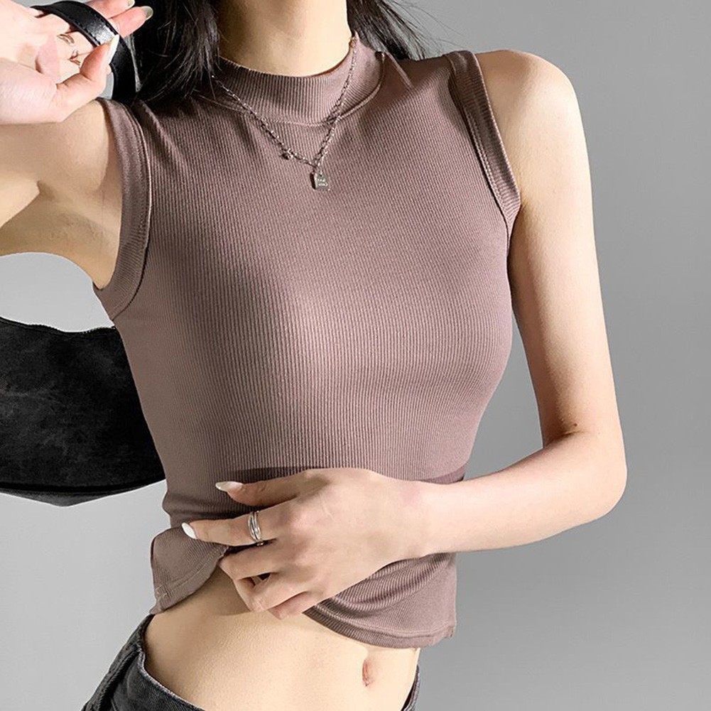 Women Summer Casual Vests with Slim Fit Design in Solid Colors for Daily Wear - Picture 32 of 42