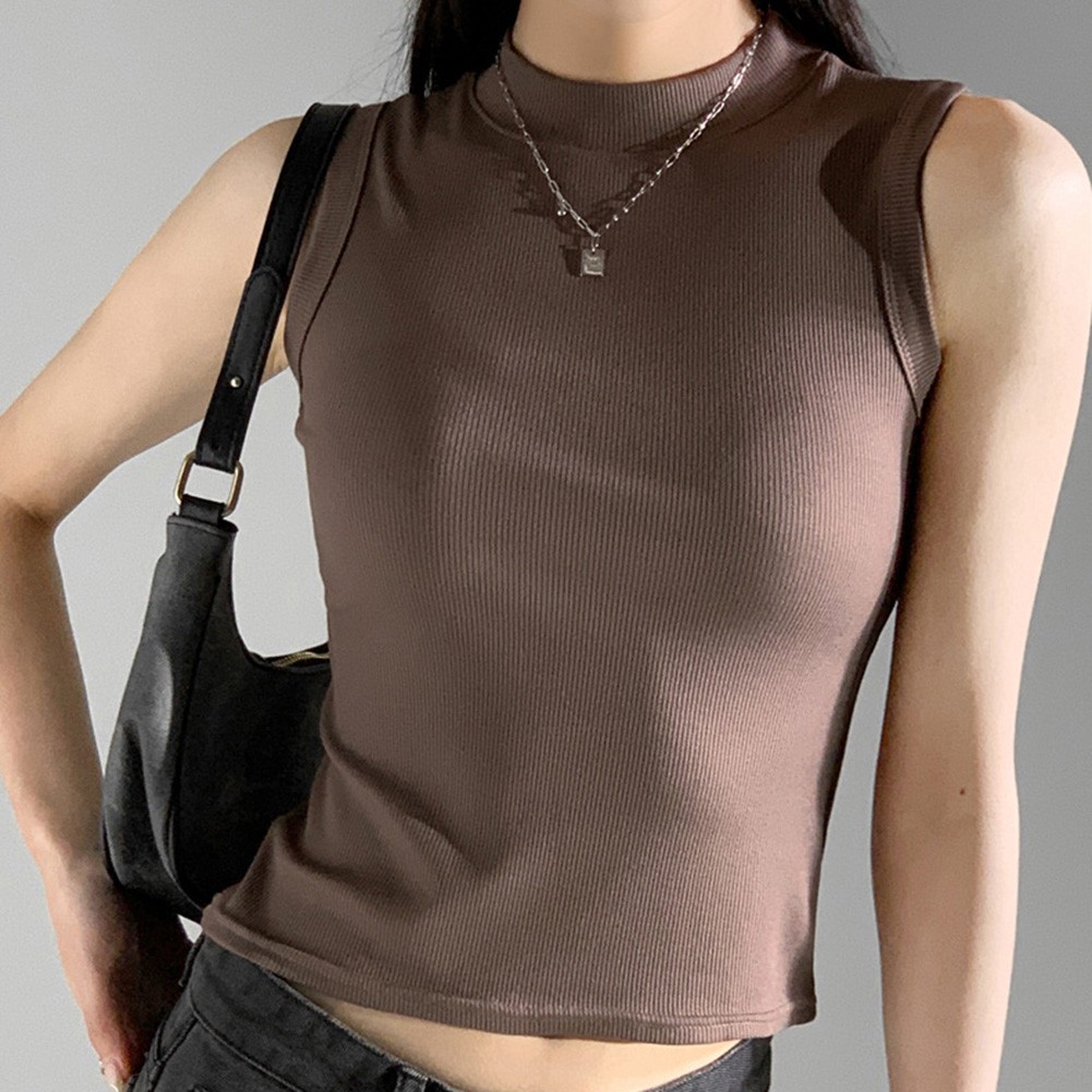 Women Summer Casual Vests with Slim Fit Design in Solid Colors for Daily Wear - Picture 33 of 42
