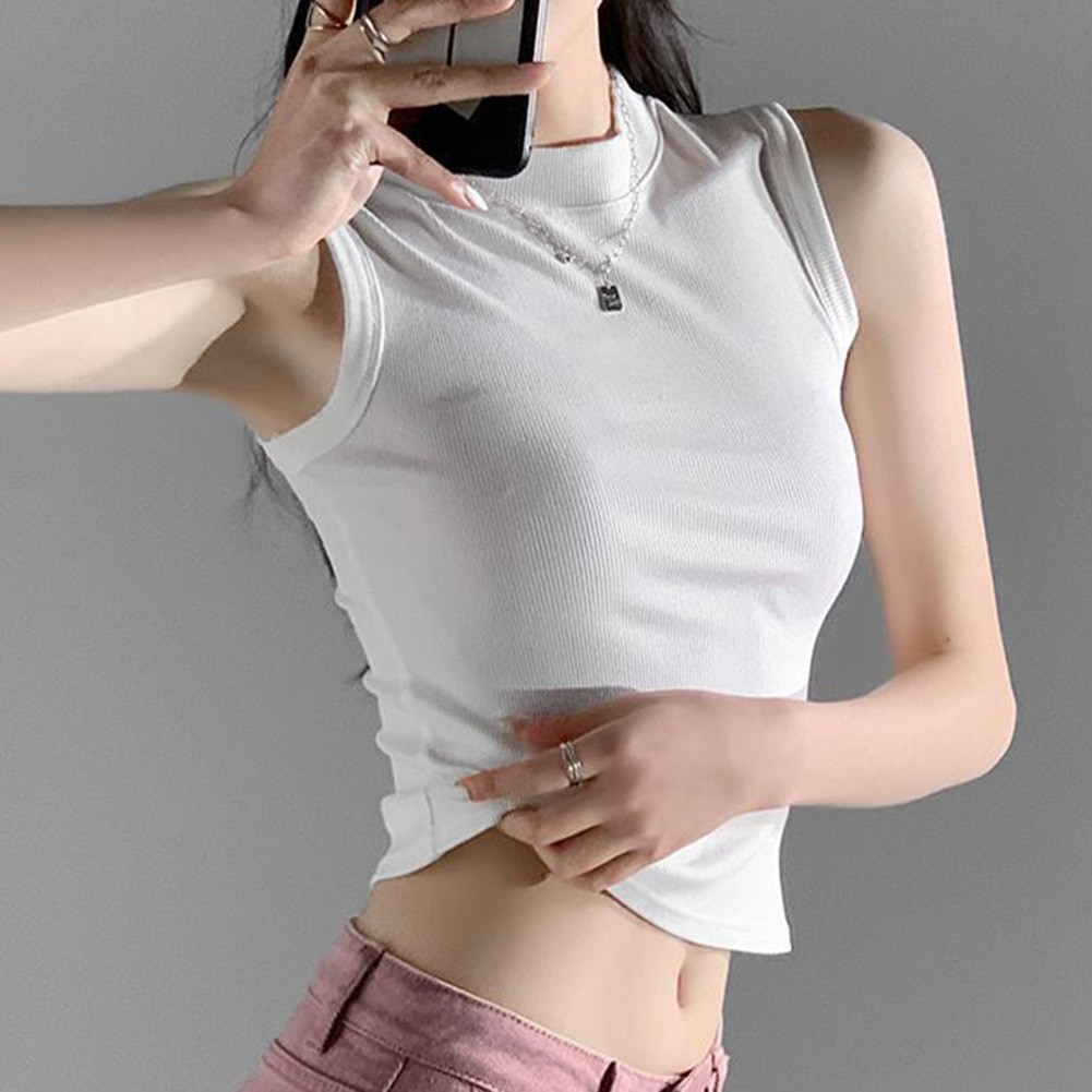 Women Summer Casual Vests with Slim Fit Design in Solid Colors for Daily Wear - Picture 19 of 42