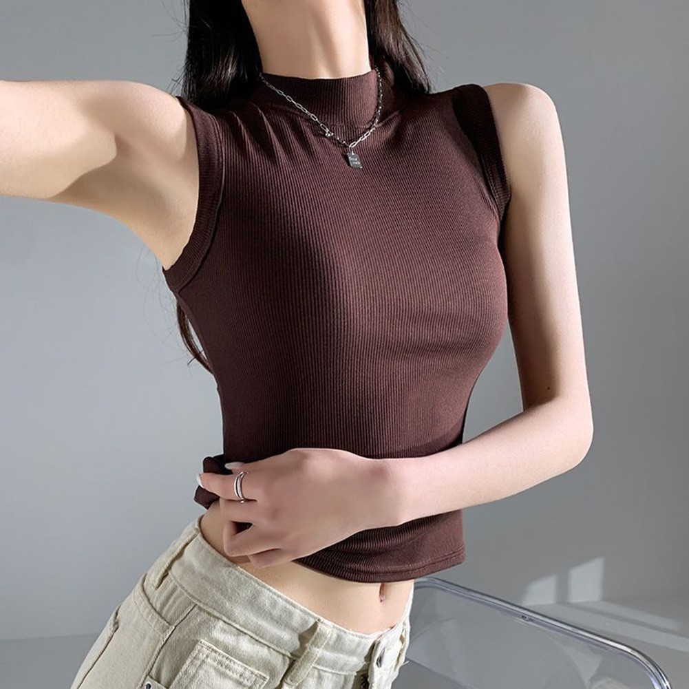 Women Summer Casual Vests with Slim Fit Design in Solid Colors for Daily Wear - Picture 39 of 42