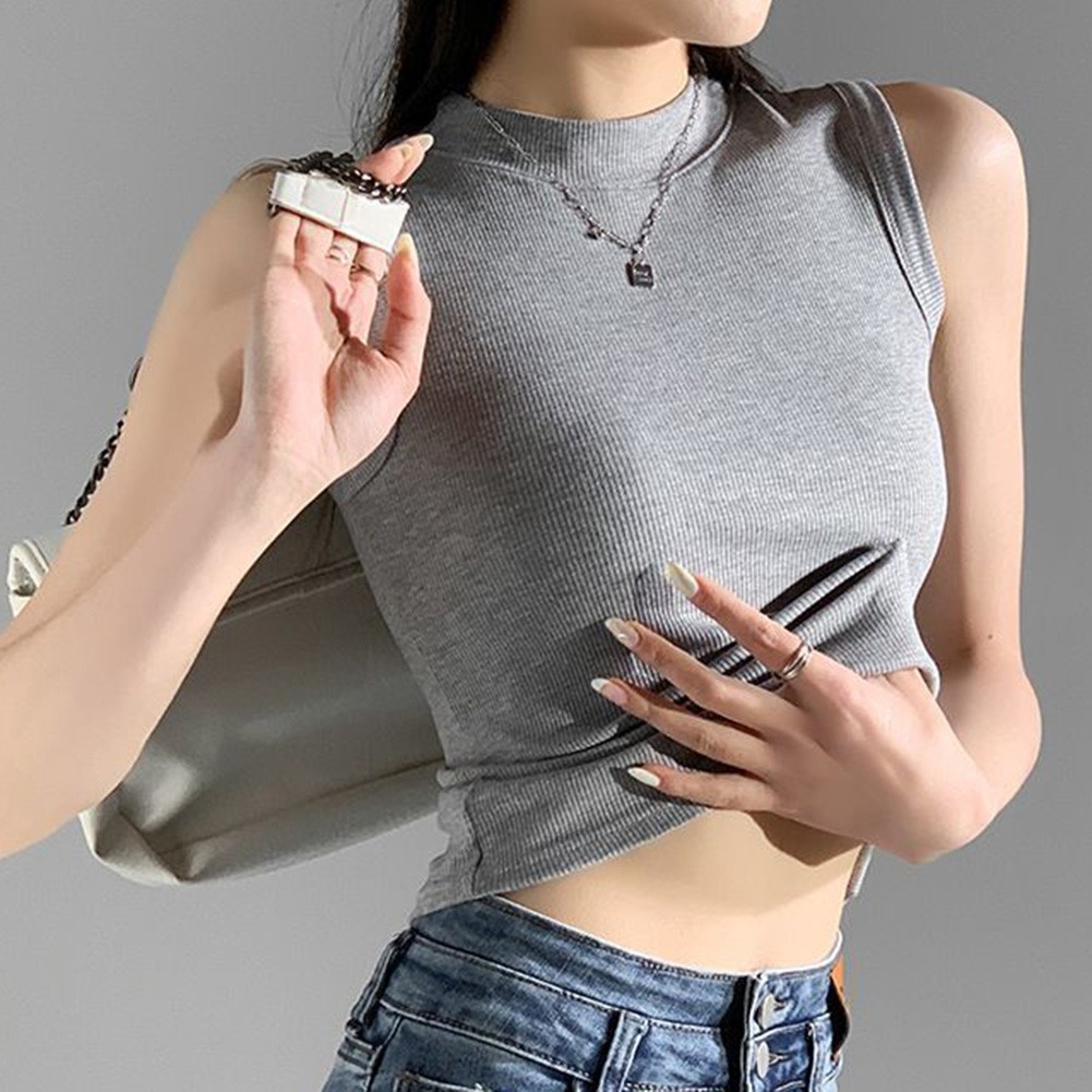 Women Summer Casual Vests with Slim Fit Design in Solid Colors for Daily Wear - Picture 23 of 42