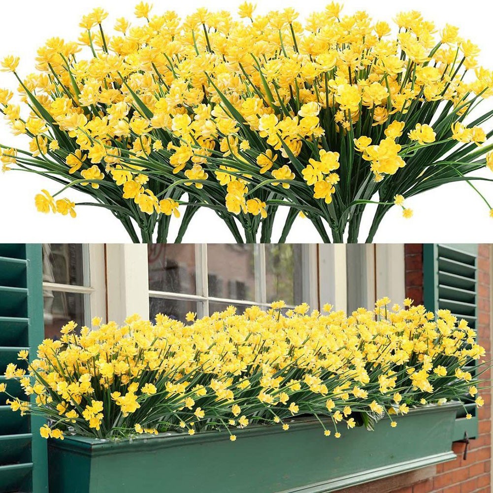 Artificial Flowers 14 Inches Tall Creative Arrangements Indoor Outdoor Use - Picture 24 of 82