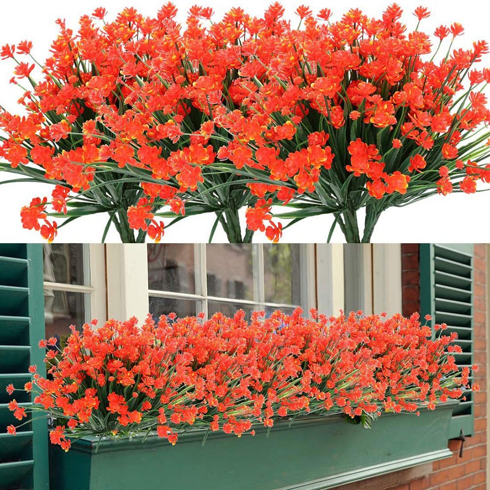 Artificial Flowers 14 Inches Tall Creative Arrangements Indoor Outdoor Use - Picture 38 of 82