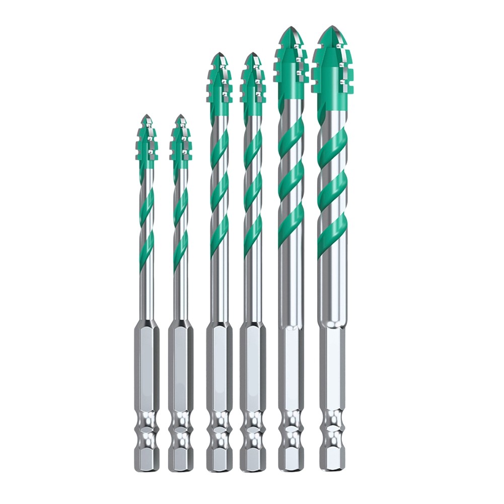 Heavy Duty 6 Piece Drill Bit Set Designed for Efficient Tile and Concrete Work