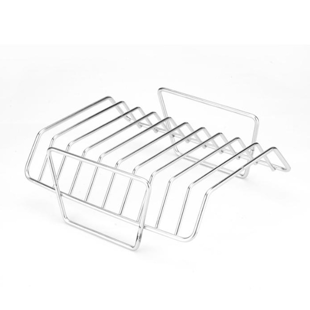 Stainless Steel Rack for Barbecue Keeps Food Elevated for Even Cooking