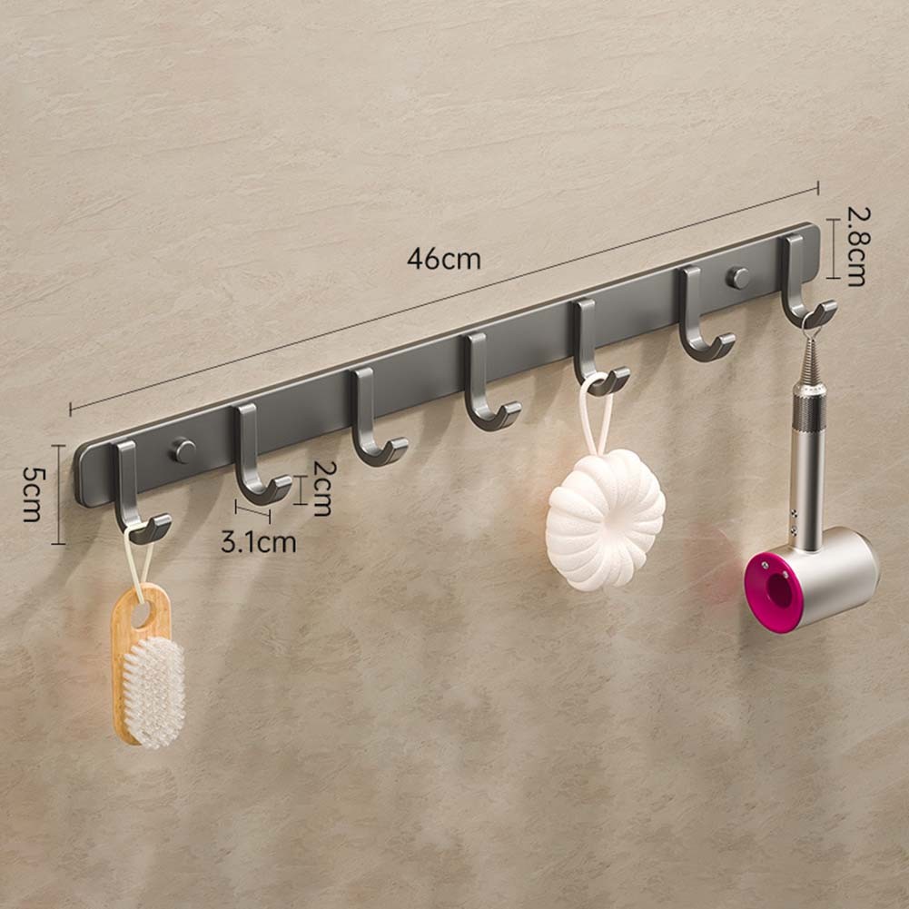 Gancho de pared de aluminio espacial para toallas ropa o accesorios no requiere perforación - Imagen 64 de 79