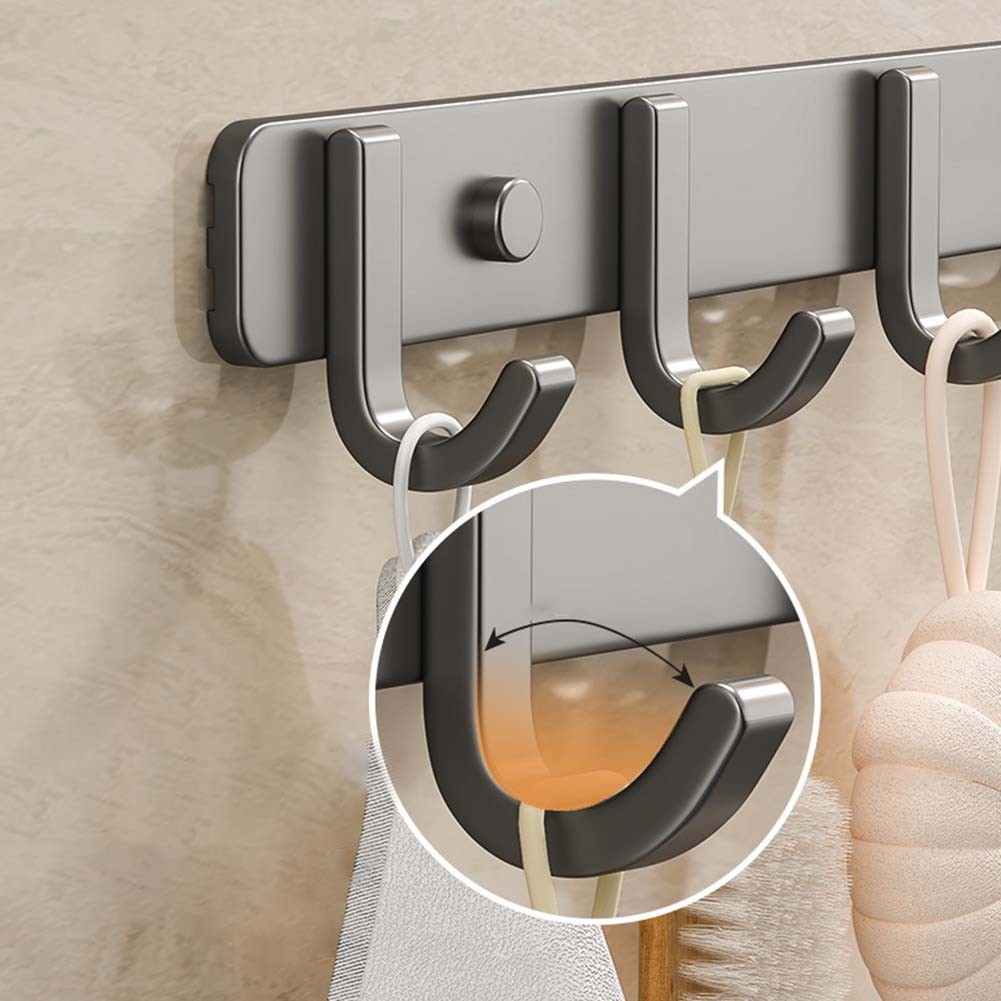 Gancho de pared de aluminio espacial para toallas ropa o accesorios no requiere perforación - Imagen 28 de 79