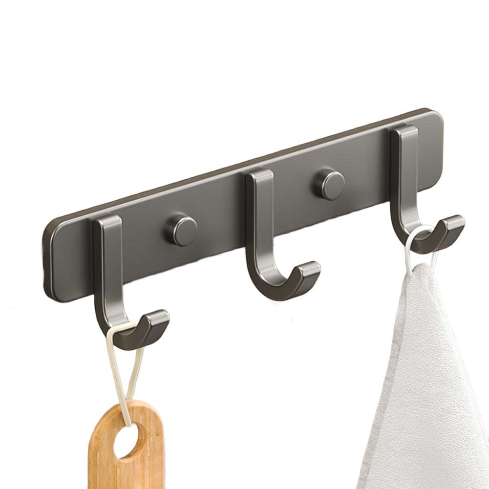 Gancho de pared de aluminio espacial para toallas ropa o accesorios no requiere perforación - Imagen 27 de 79