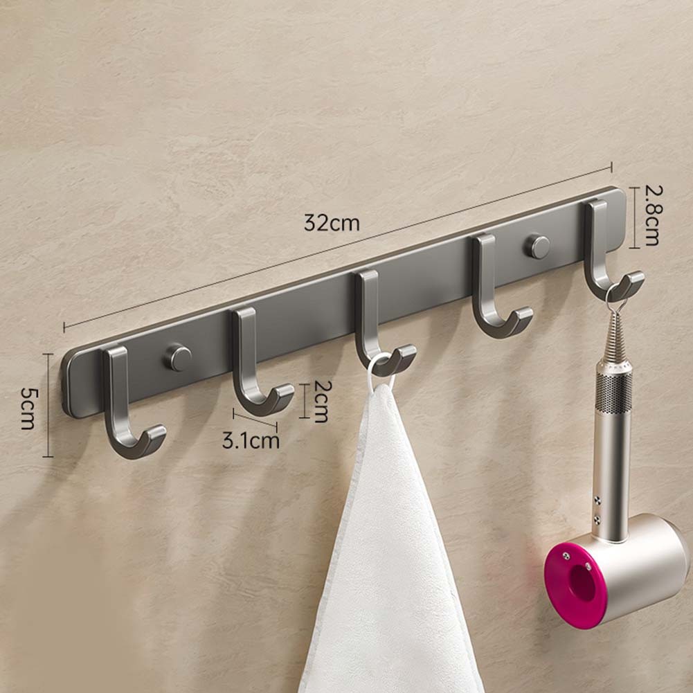 Gancho de pared de aluminio espacial para toallas ropa o accesorios no requiere perforación - Imagen 46 de 79