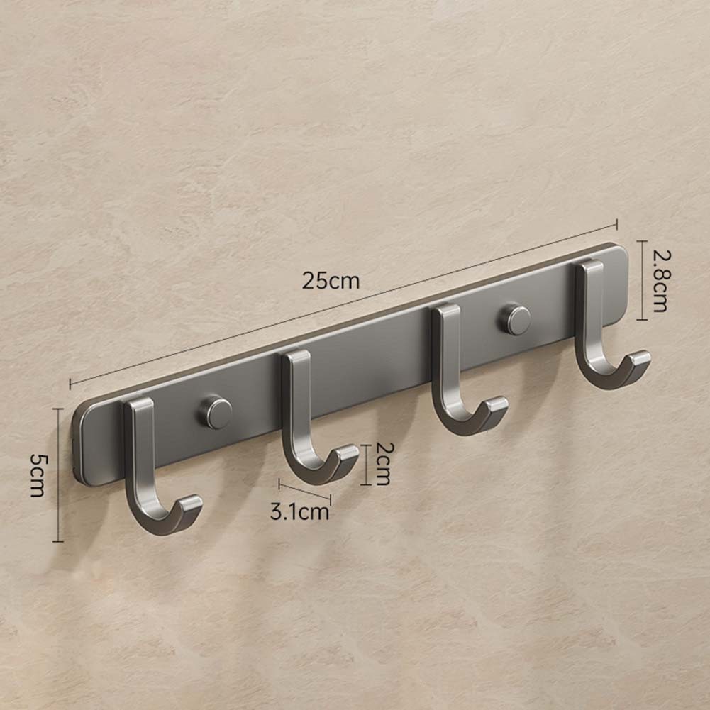Gancho de pared de aluminio espacial para toallas ropa o accesorios no requiere perforación - Imagen 37 de 79