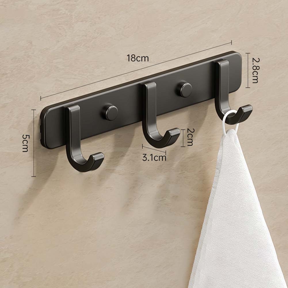 Gancho de pared de aluminio espacial para toallas ropa o accesorios no requiere perforación - Imagen 24 de 79